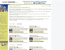 Tablet Screenshot of londonhotelsite.com